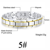 Women Men Health Care Germanium Magnetic Bracelet for Arthritis and Carpal Tunnel 316L Stainless Steel Power Therapy Bangles