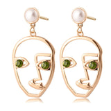 X&P New Korean Heart Statement Drop Earrings 2019 for Women Fashion Vintage Geometric Acrylic Dangle Hanging Earring Jewelry