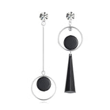 X&P New Korean Heart Statement Drop Earrings 2019 for Women Fashion Vintage Geometric Acrylic Dangle Hanging Earring Jewelry