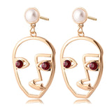 X&P New Korean Heart Statement Drop Earrings 2019 for Women Fashion Vintage Geometric Acrylic Dangle Hanging Earring Jewelry