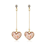 X&P New Korean Heart Statement Drop Earrings 2019 for Women Fashion Vintage Geometric Acrylic Dangle Hanging Earring Jewelry