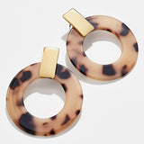 ZA 2019 Hot Sale Acrylic Resin Leopard Dangle Earring For Women Fashion Tortoiseshell Geometry Acetate Party Jewelry Brincos