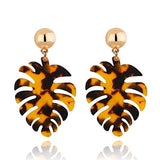 ZA 2019 Hot Sale Acrylic Resin Leopard Dangle Earring For Women Fashion Tortoiseshell Geometry Acetate Party Jewelry Brincos