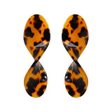 ZA 2019 Hot Sale Acrylic Resin Leopard Dangle Earring For Women Fashion Tortoiseshell Geometry Acetate Party Jewelry Brincos