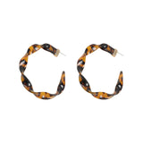 ZA 2019 Hot Sale Acrylic Resin Leopard Dangle Earring For Women Fashion Tortoiseshell Geometry Acetate Party Jewelry Brincos