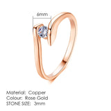 ZHOUYANG Engagement/Wedding Finger Rings For Women Austrian Cubic Zirconia Rose Gold Color Fashion Brand Jewelry For Women R239