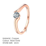 ZHOUYANG Engagement/Wedding Finger Rings For Women Austrian Cubic Zirconia Rose Gold Color Fashion Brand Jewelry For Women R239