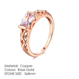 ZHOUYANG Engagement/Wedding Finger Rings For Women Austrian Cubic Zirconia Rose Gold Color Fashion Brand Jewelry For Women R239