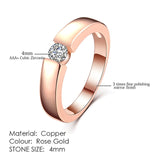 ZHOUYANG Engagement/Wedding Finger Rings For Women Austrian Cubic Zirconia Rose Gold Color Fashion Brand Jewelry For Women R239