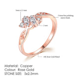 ZHOUYANG Engagement/Wedding Finger Rings For Women Austrian Cubic Zirconia Rose Gold Color Fashion Brand Jewelry For Women R239