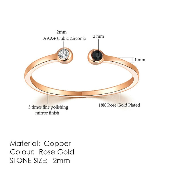 ZHOUYANG Engagement/Wedding Finger Rings For Women Austrian Cubic Zirconia Rose Gold Color Fashion Brand Jewelry For Women R239