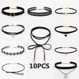 ZIRIS  Choker Necklace Black Lace Velvet strip  woman Collar Party Jewelry Neck accessories chokers handcrafted  Chain Necklace