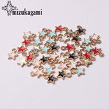 Zinc Alloy Black White Enamel Charms Mini Stars Charms 6mm 50pcs/lot For DIY Jewelry Making Finding Accessories