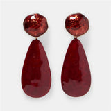 Ztech Red Pendant Za Earrings 2019 Handmade Resin Flower Crystal Beads Statement Bridal Earring Party Dangle Drop Earrings Gift