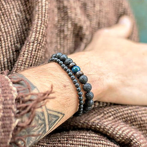 men bracelet/beads braclets/lava/natural/homme/fashion/bangles Bracelet Men Wooden bead Accessorie Jewelry male Customized Gift