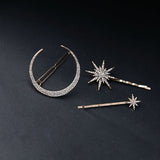 muylinda Branded Design Star Moon Rhinestone Hair Clip Hair pin Fashion Hair Accessories Women Jewelry