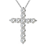 silver color  necklace jewelry women wedding fashion Cross CZ crystal Zircon stone pendant necklace  Christmas gift n296Choker Necklaces