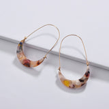 wing yuk tak Acrylic Moon Hoop Earrings For Women Hot Sales Modern Jewelry Vintage Fashion Woman Earrings Female 2019